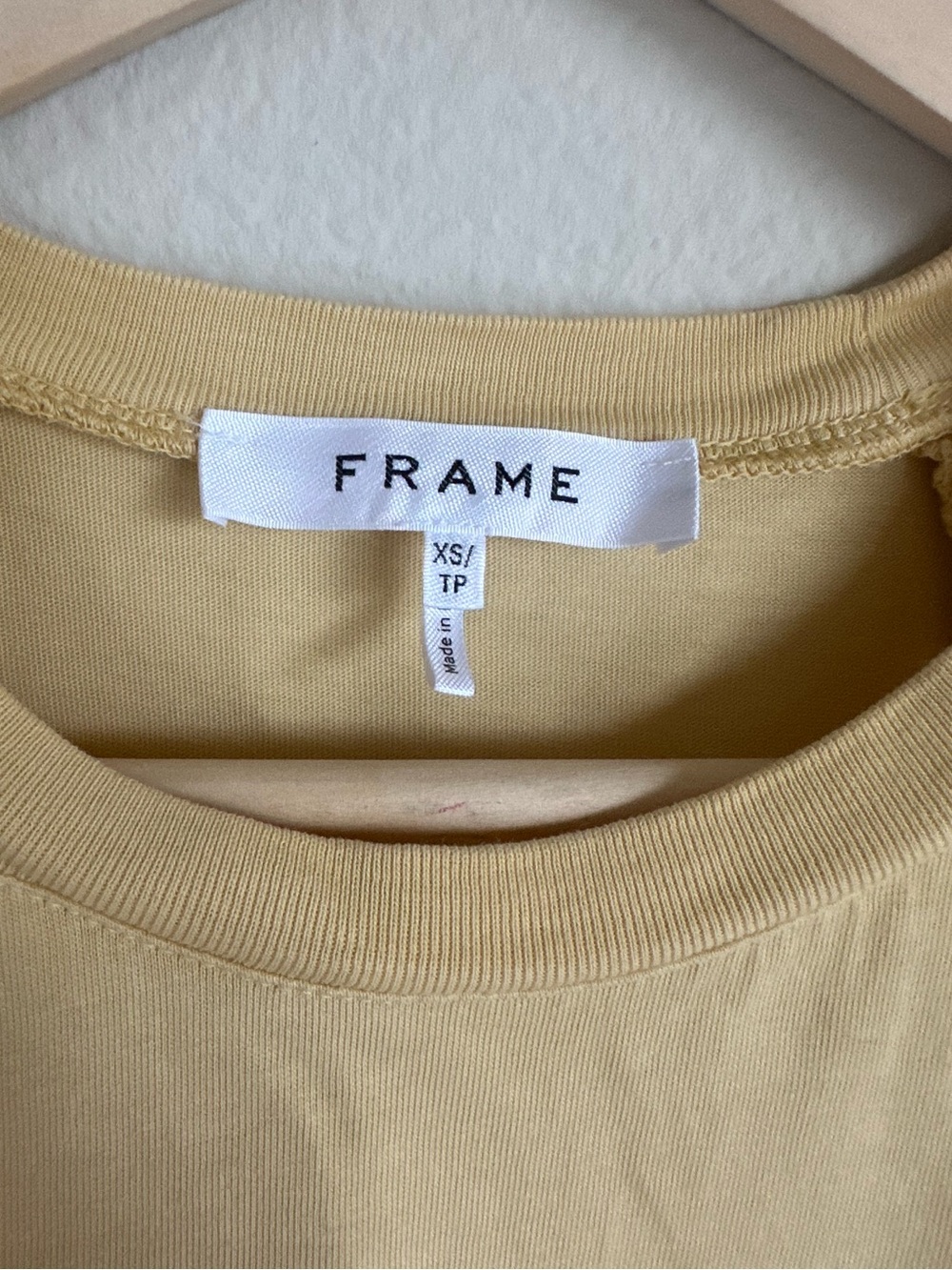 Frame Cotton Flutter Sleeve Summer Tee Muscle Tank in Cornsilk - Picture 3 of 9